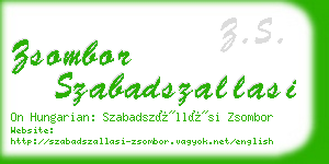 zsombor szabadszallasi business card